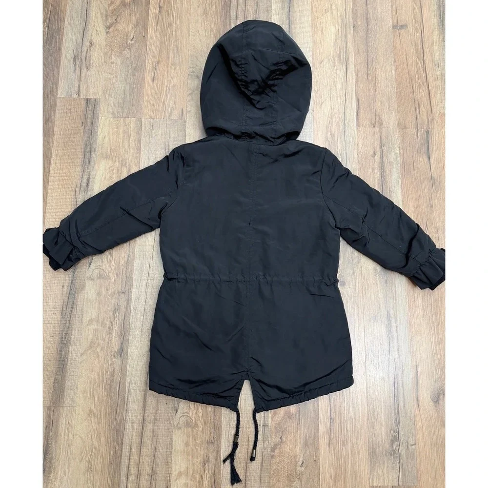 Copper Key Girls Black Hooded Parka Sherpa Lined Winter Coat Size‎ 6/6X